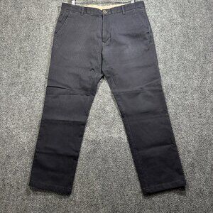 Rodd & Gunn Pants Mens 34 X 29 Straight Fit Navy Blue Cotton Stretch Flat Front